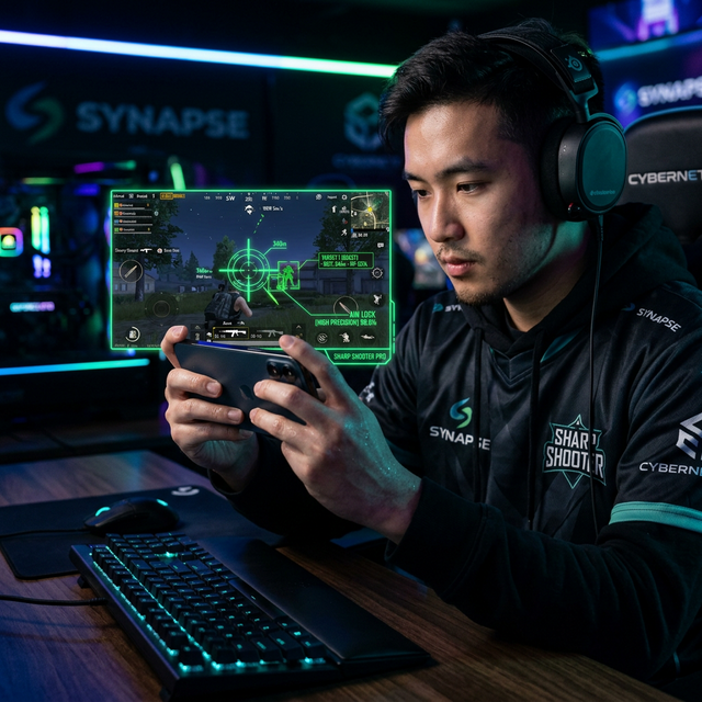 لاعب ببجي موبايل يستخدم شارب شوتر باحترافية